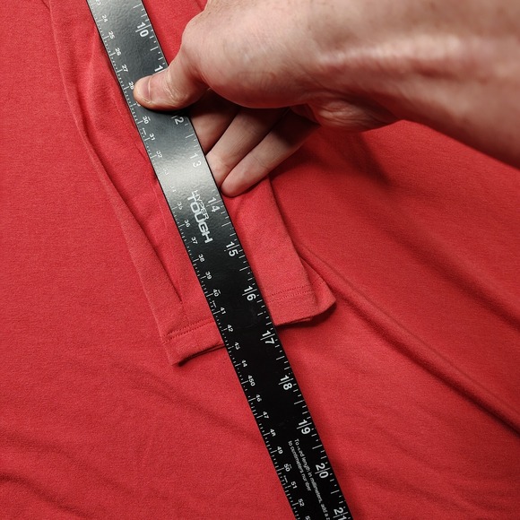 Eileen Fisher‎ Jersey Tunic Top Womens XL Pink Mock Neck 3/4 Sleeve Made in USA - Picture 7 of 9